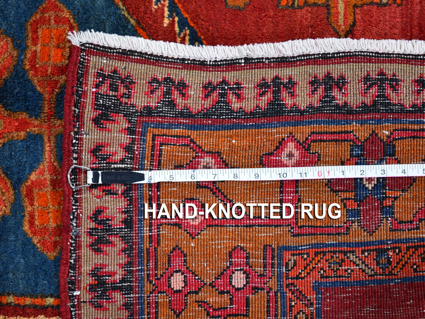 Noori Rug Fine Vintage Distressed Horton Rust/Navy Runner - 4'11 x 10'4