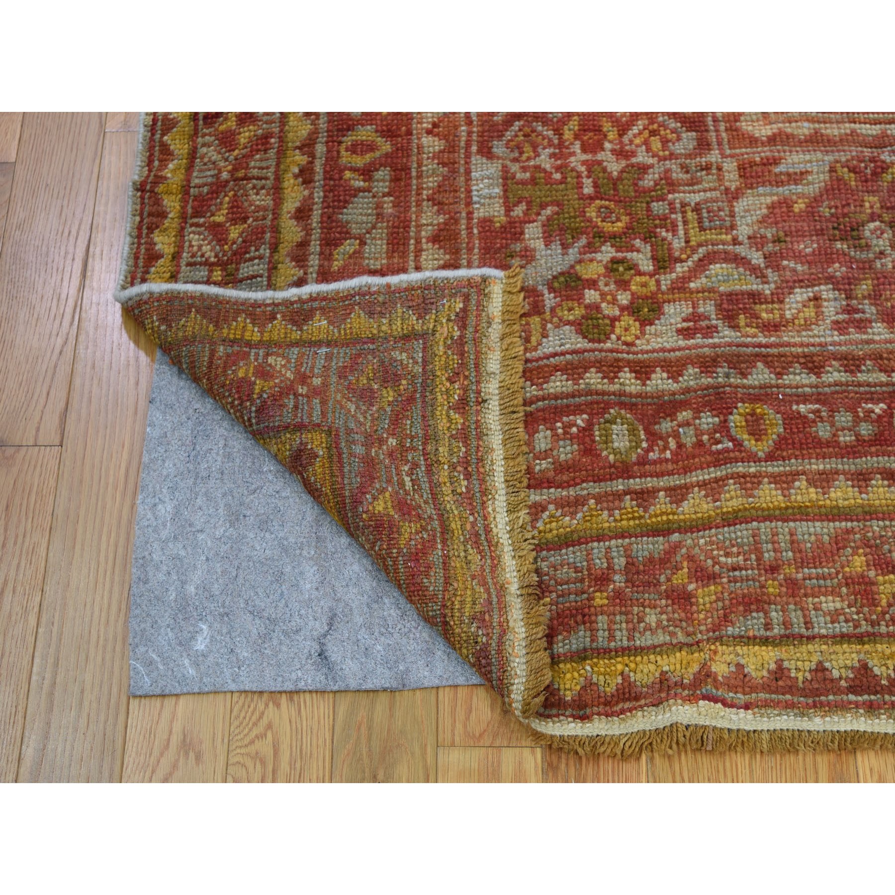 16'8"x21' Red Mansion Size Antique Turkish Oushak All Over Design Pure Wool  Hand Knotted Oriental Rug 47080