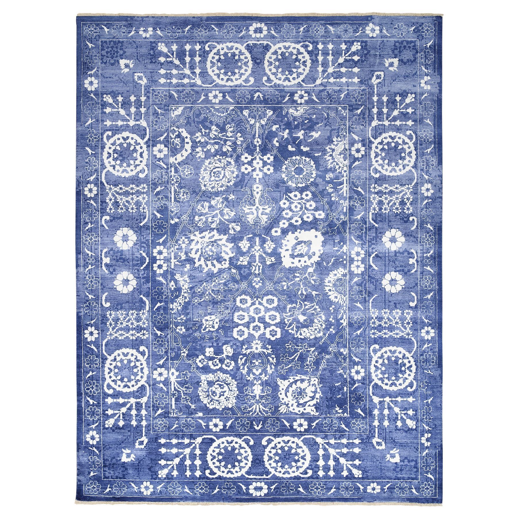 Dominic Hand Knotted Rug in Dove/Denim | Loloi – Urban Natural Home