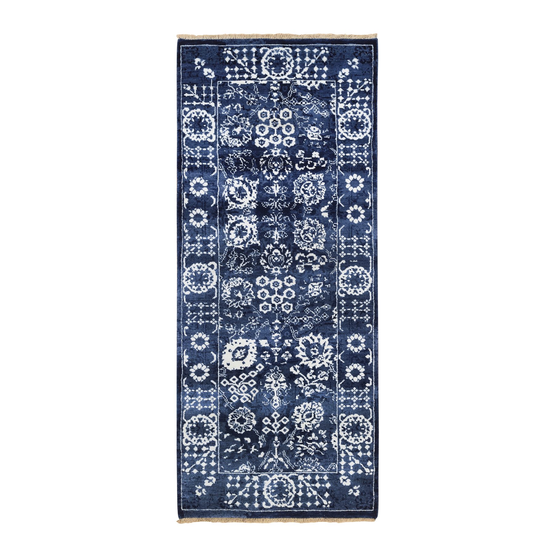 Solo Rugs Harbor Contemporary Solid Denim 8 ft. x 10 ft. Hand-Knotted Area  Rug S1107-08001000-DENI - The Home Depot