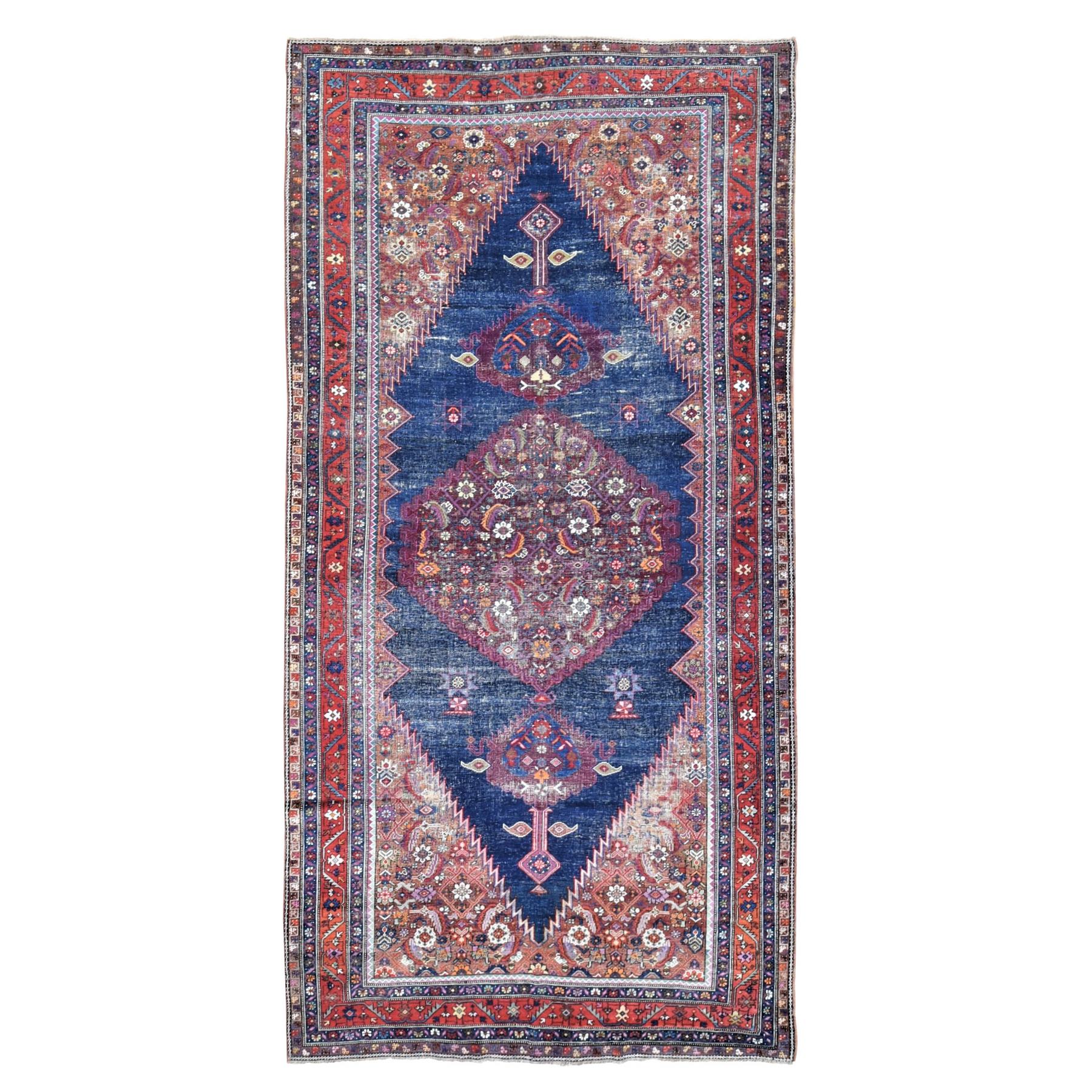 Doylestown Blue Area Rug  Dark blue rug, Distressed persian rug