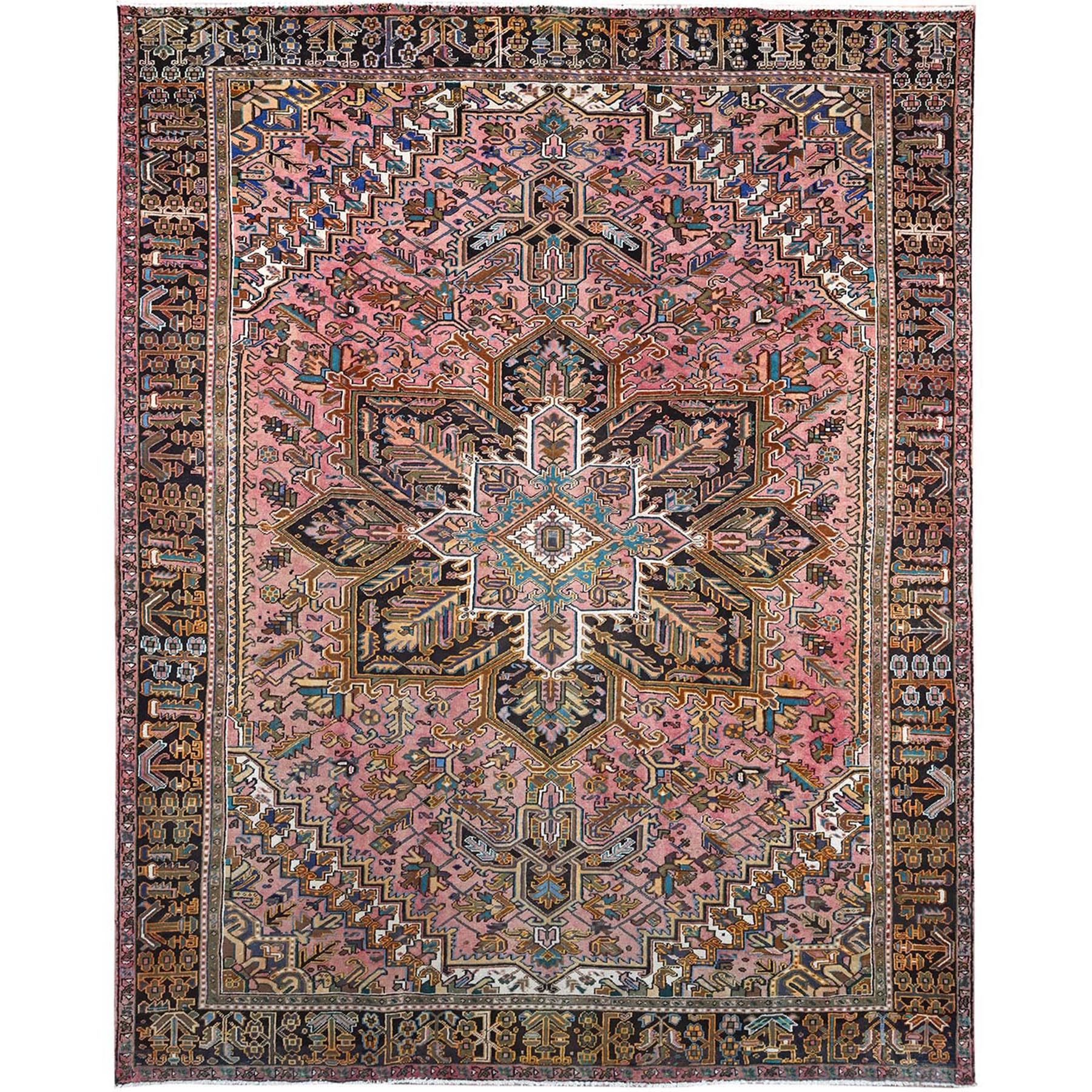 Wasabi Handloom Carpet from Bhadohi with Knotted Persian Design